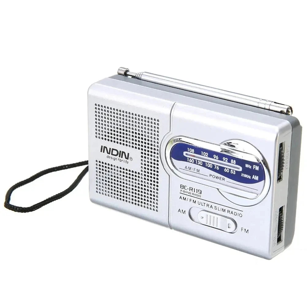 Radio Portátil AM/FM a Pilas con Altavoz