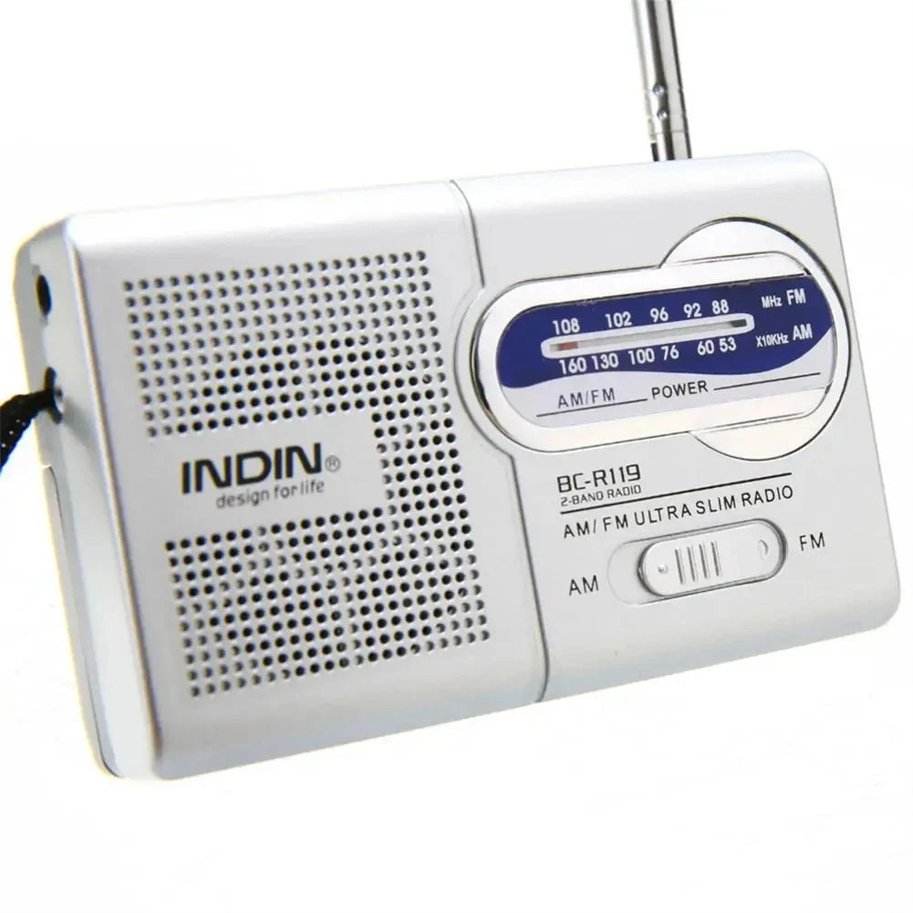 Radio Portátil AM/FM a Pilas con Altavoz